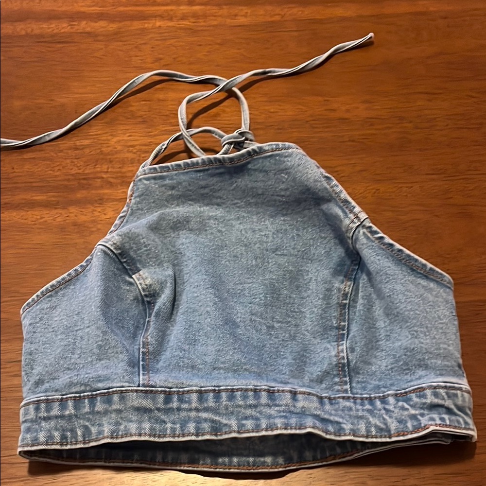 Forever 21 Light Blue Denim Top